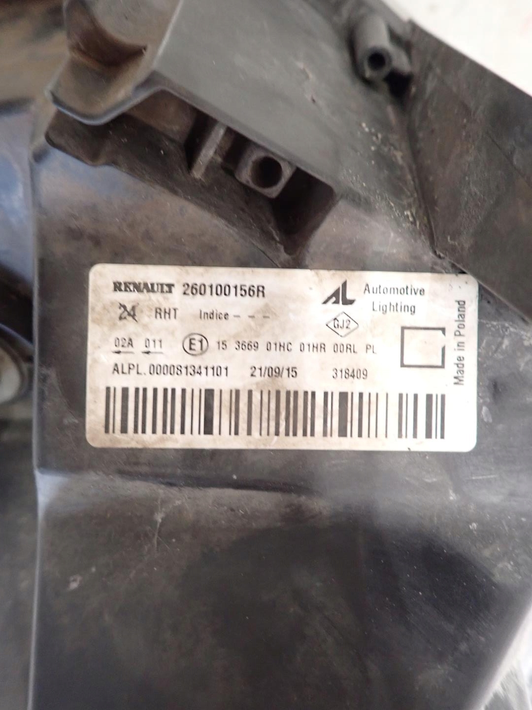 light front front right DACIA DUSTER and LIFT 2014- 260100156