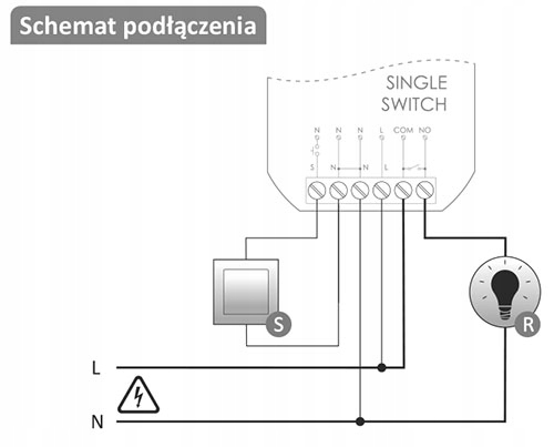 F&F Przekaźnik WiFi SINGLE SWITCH 230V FOX Seria FOX
