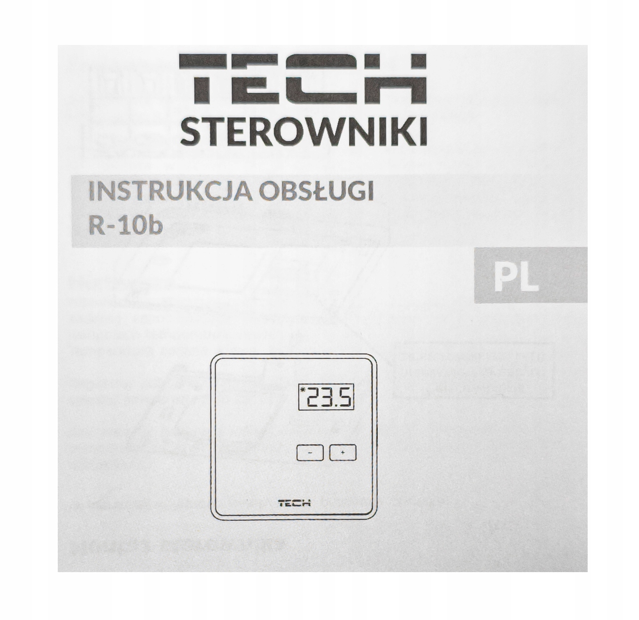 TECH R-10B PRZEWODOWY REGULATOR POKOJOWY CZARNY Marka Tech Sterowniki