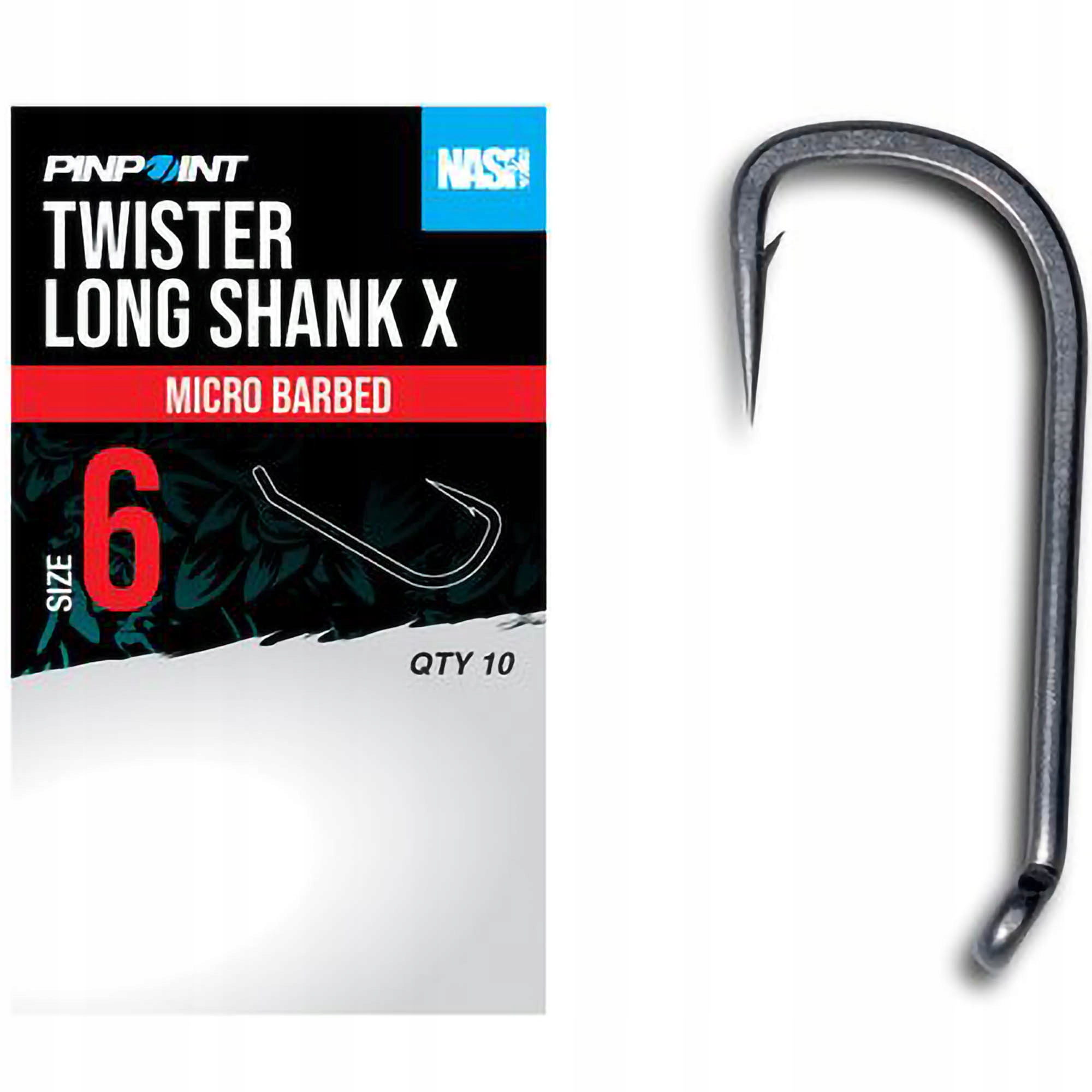 Haczyki z zadziorem Nash Twister Long Shank X 10 szt.