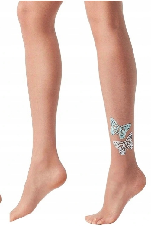 

Calzedonia Rajstopy cieliste błyszczące motyle 1/2