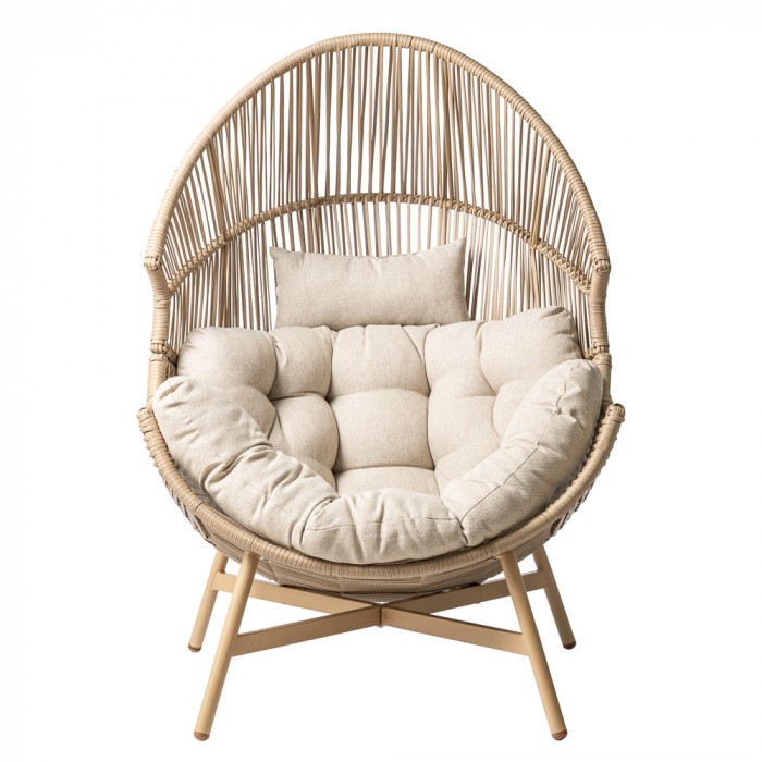Zahradní křeslo Holand jednolůžkové, béžové