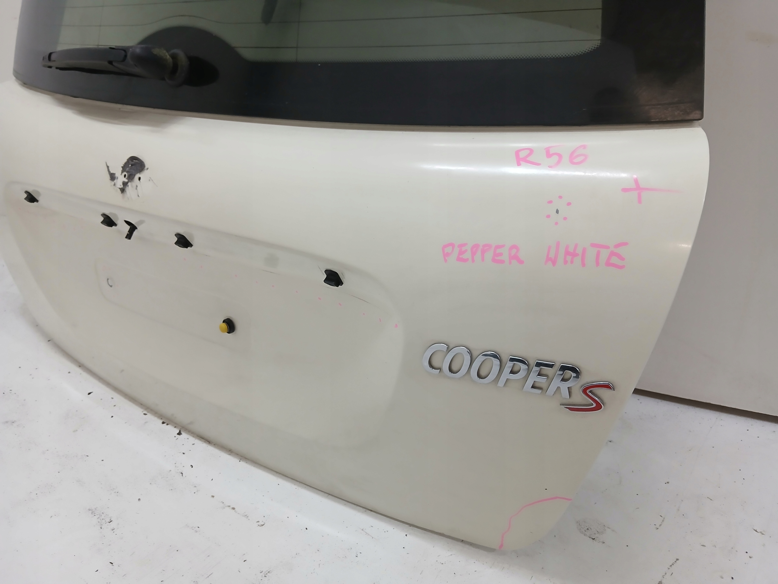 trunk door boot MINI R56 PEPPER WHITE