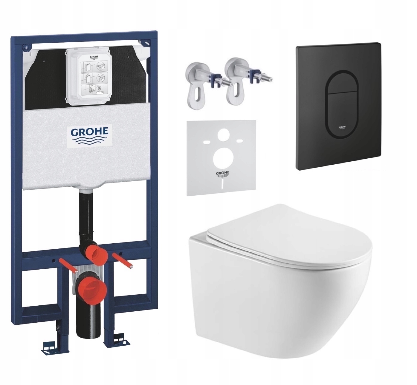 7v1 Wc Sada, Stelaz Grohe Slim Wc Miska Tornado Imprese Tlačidlo