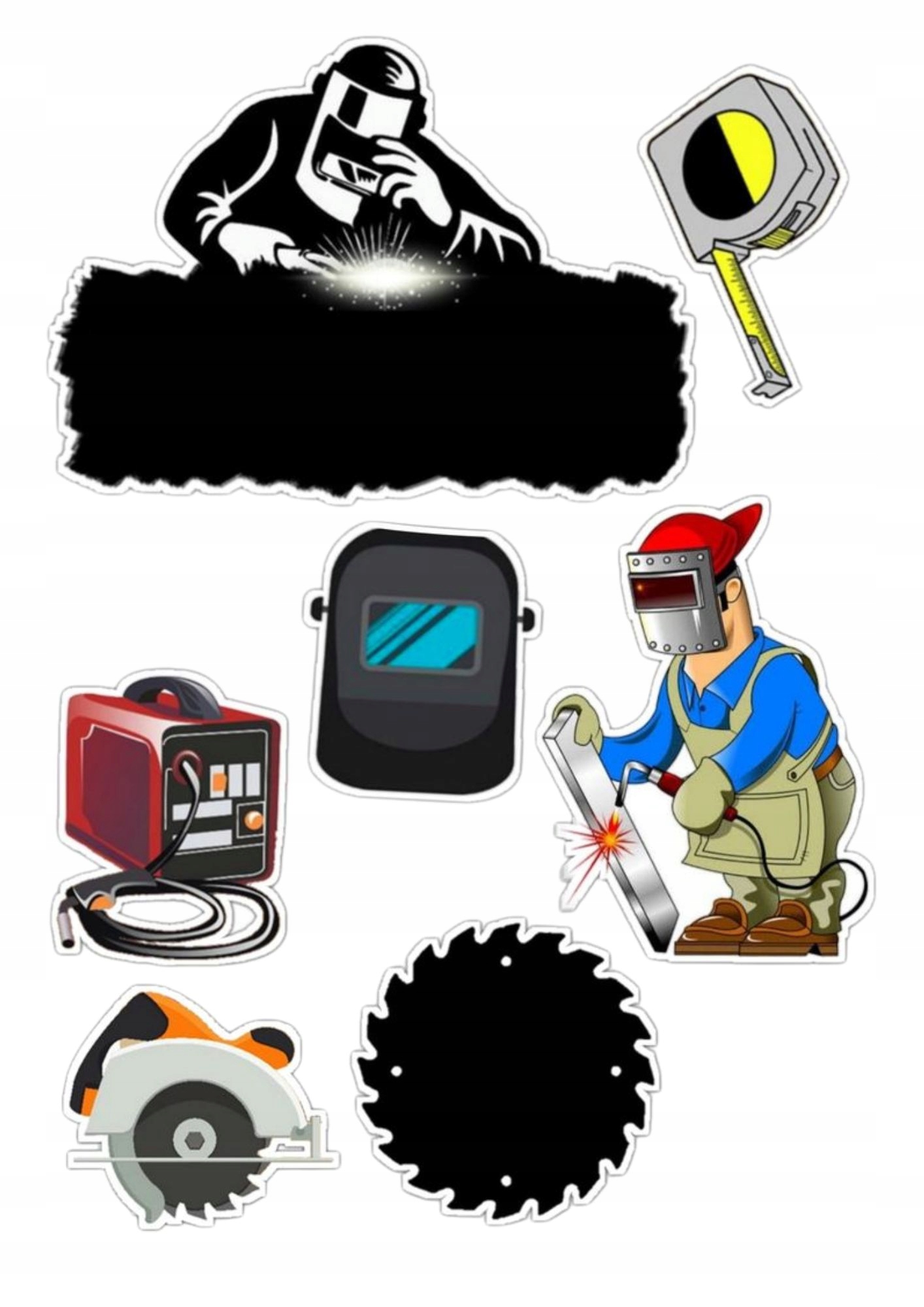 Wydruk na masie cukrowej Dla Spawacza imię