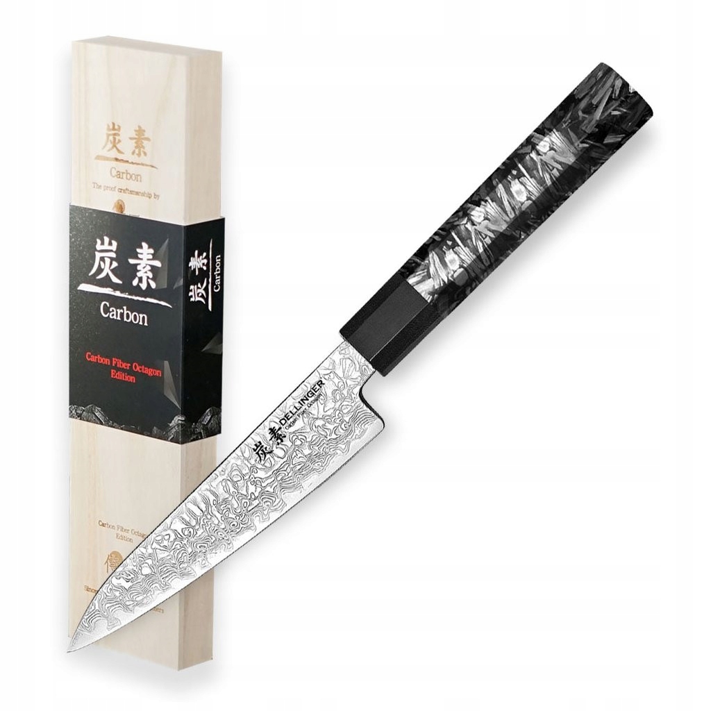 Univerzálny nôž Dellinger Carbon Fiber Octagon Petty knife 140