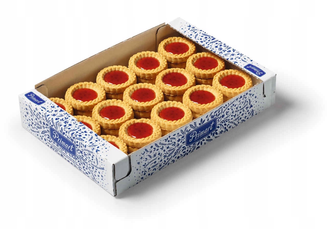 Levně 4x Primart Jupiterki sušenky s želé s jahodovou příchutí 640 g