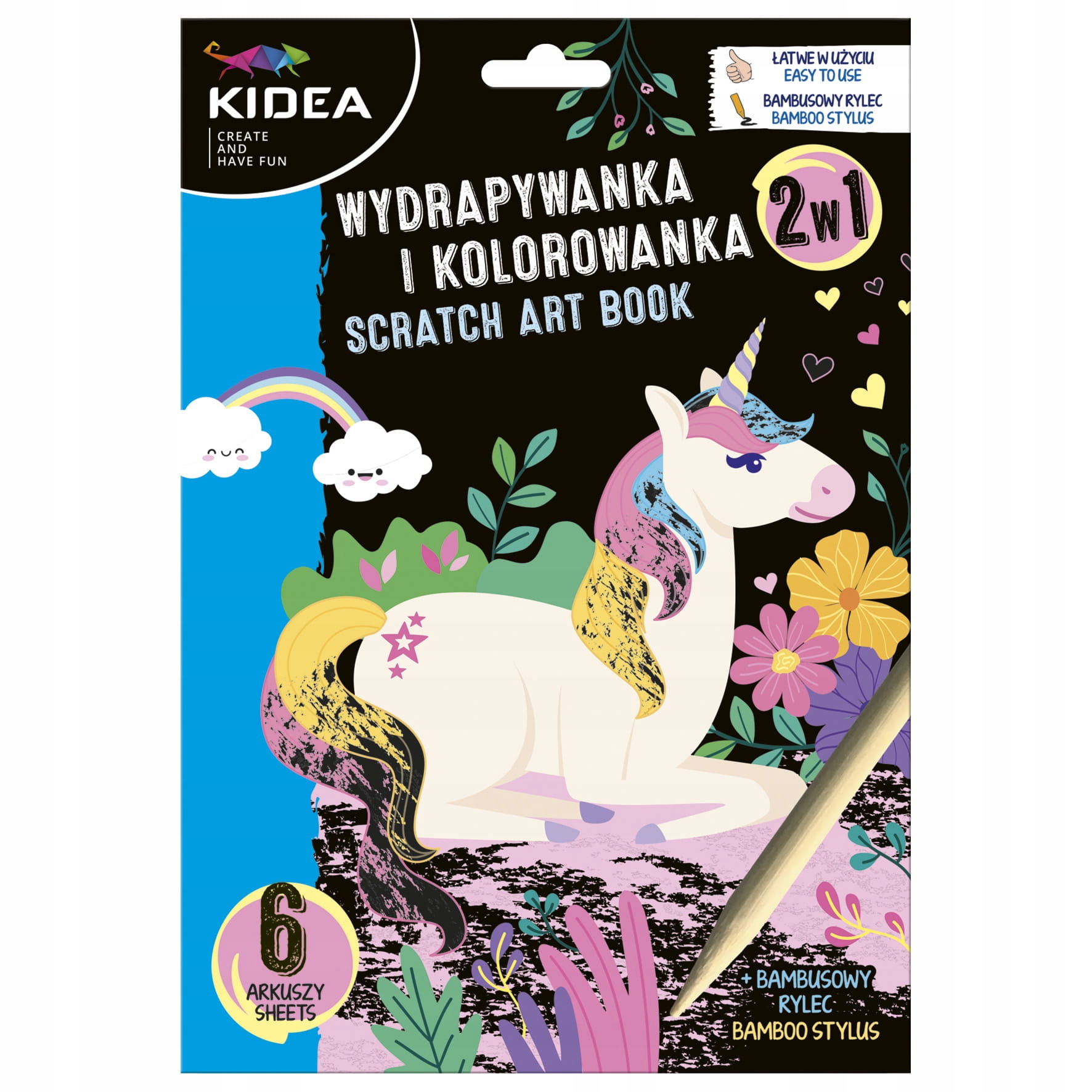 

Wydrapywanka i kolorowanka Zdrap A5 jednorożec