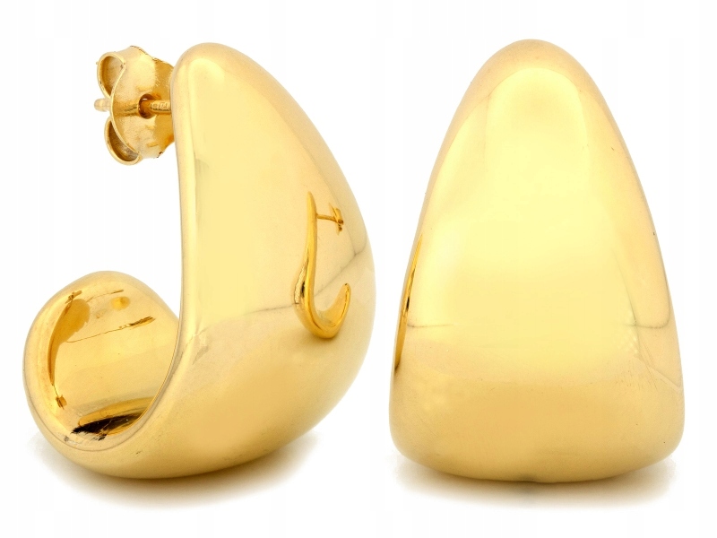 Stříbrné náušnice 925, pozlacené, moderní kapky na tyčinku pro ženy