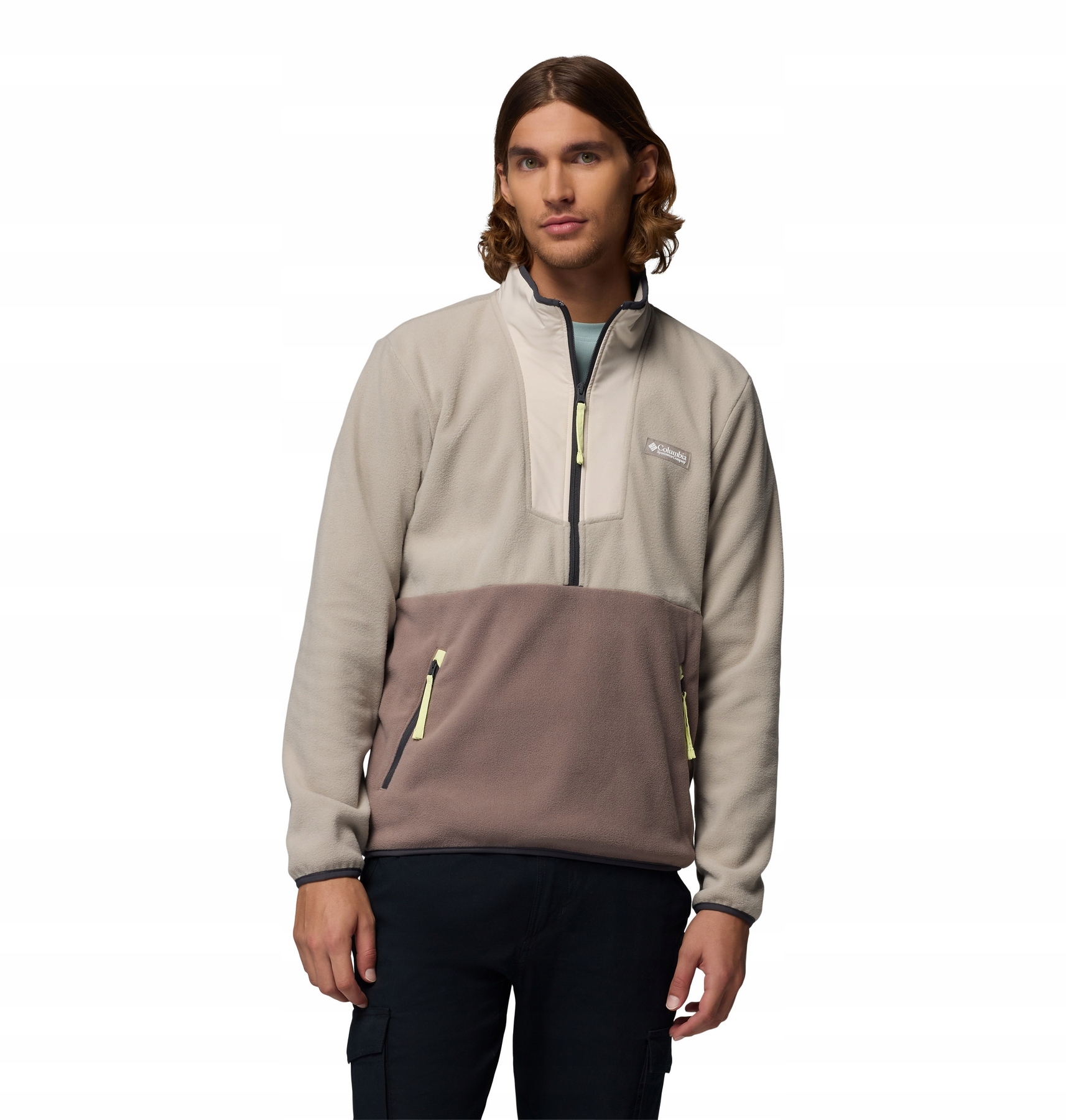 Fleecová Mikina pánský Columbia Sequoia Grove Half Zip Fleece béžový 2095901027 vel. M