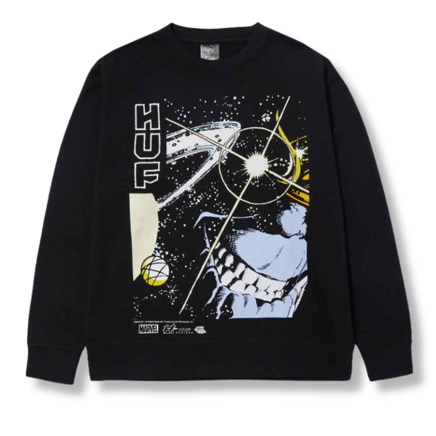 Pánská mikina Huf Marvel Avengers 100% Bavlna černá, módní vel. L