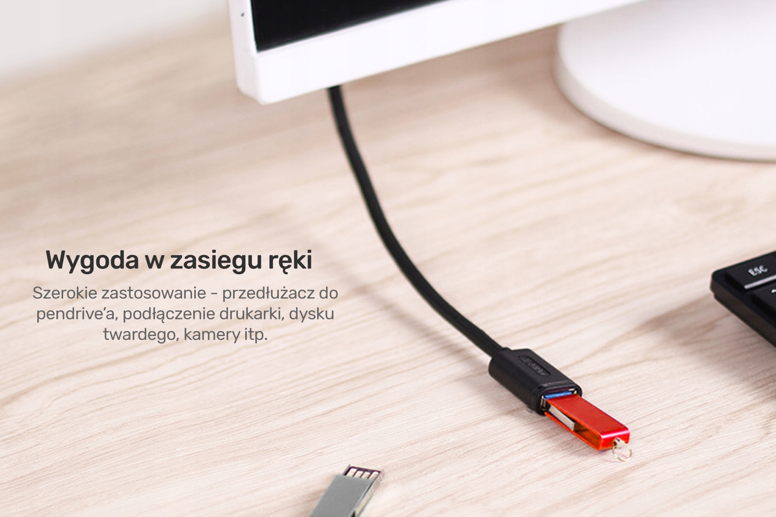 Unitek przewód kabel przedłużacz USB2.0 AM-AF 0,5M Długość kabla 0.5 m