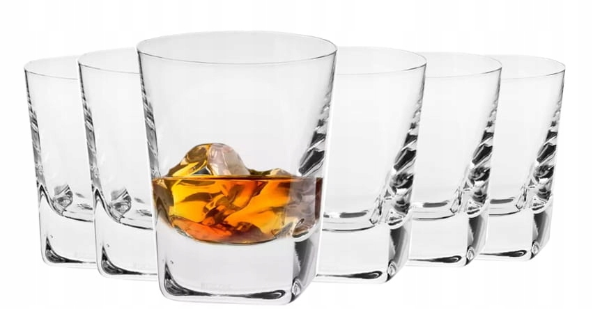 Poháre na whisky, vodu a nápoje Krosno Caro 280 ml Štvorcové s hrubou