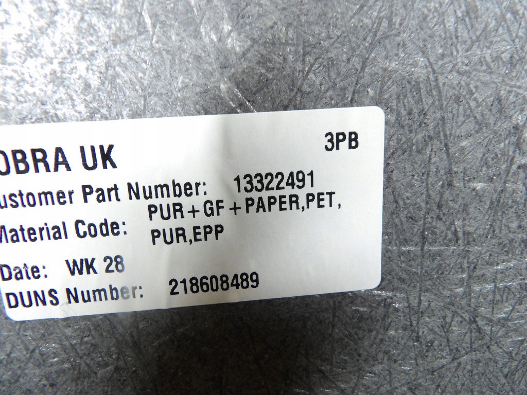 OPEL ASTRA J KOMBI mats boot 13322491