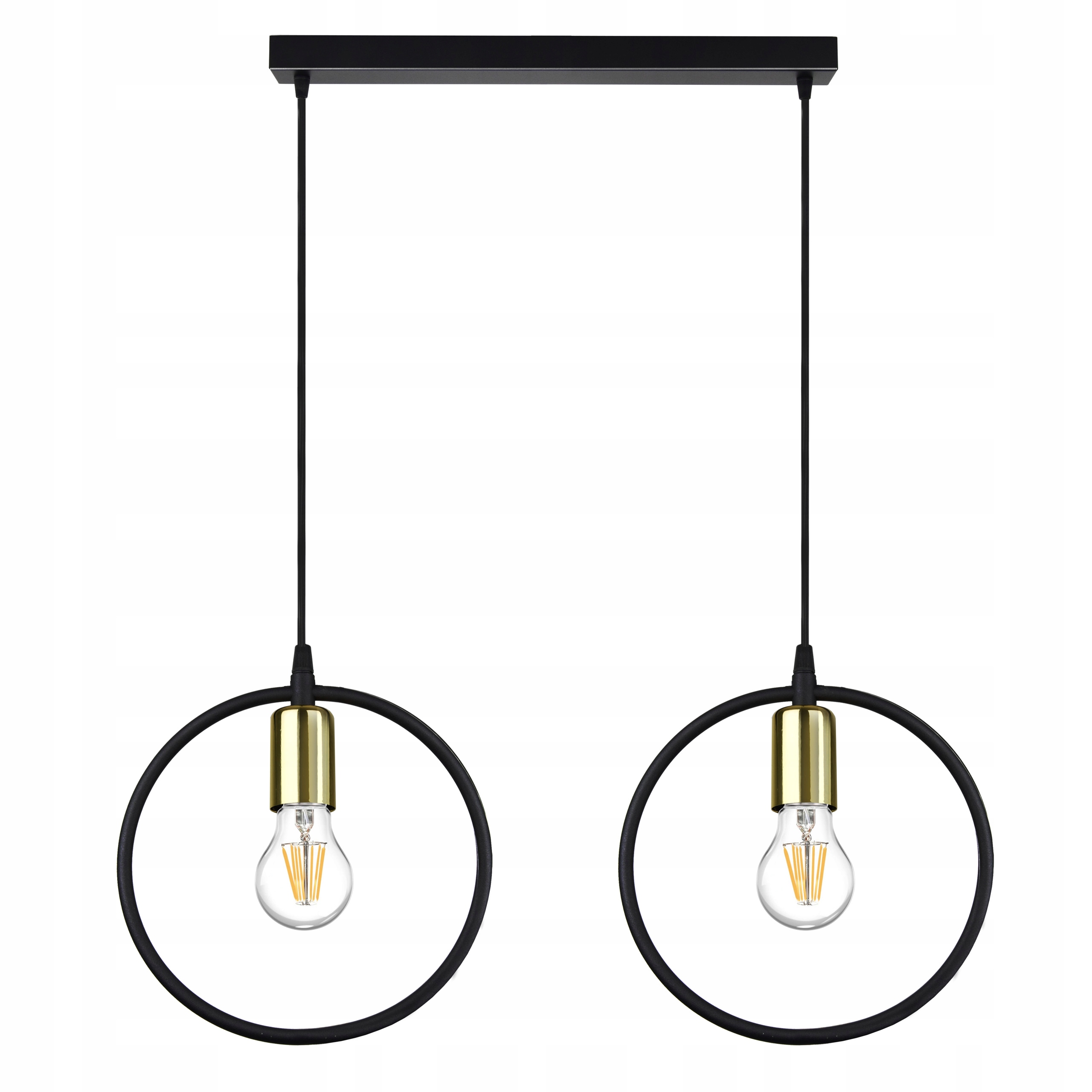 

Lampa Wisząca Żyrandol Ring Złoty Miedź Chrom E27