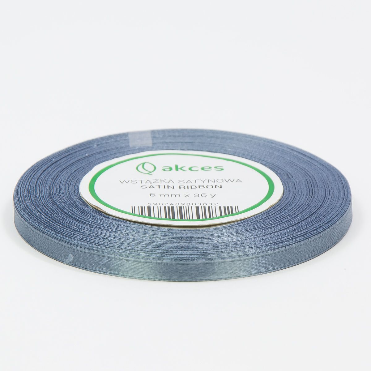 

Tasiemka satynowa wstążka szara 6mm 32m