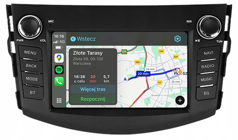 Toyota RAV4 2006-2012 Rádio Navigace Android Auto Apple Carplay