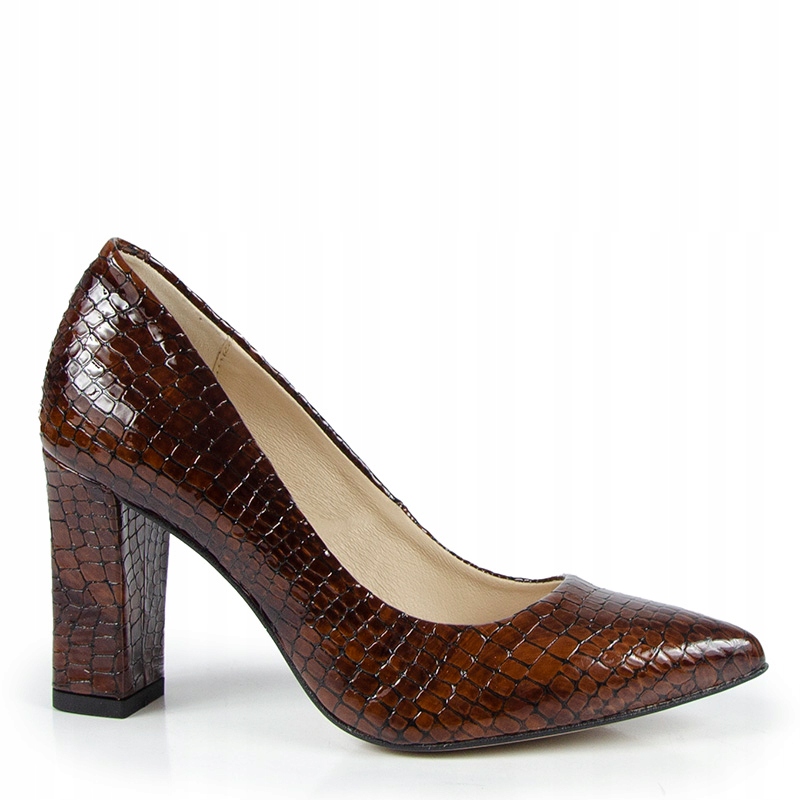 LaRoni E453 Čelovka Sloupek Hadí Kůže Hnědá