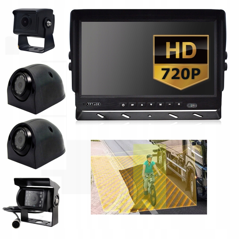 

Zestaw Monitor 10 cali Ahd z Bsd i Dvr kamery