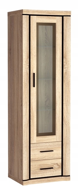 Witryna kredens z półkami do salonu DALLAS D16