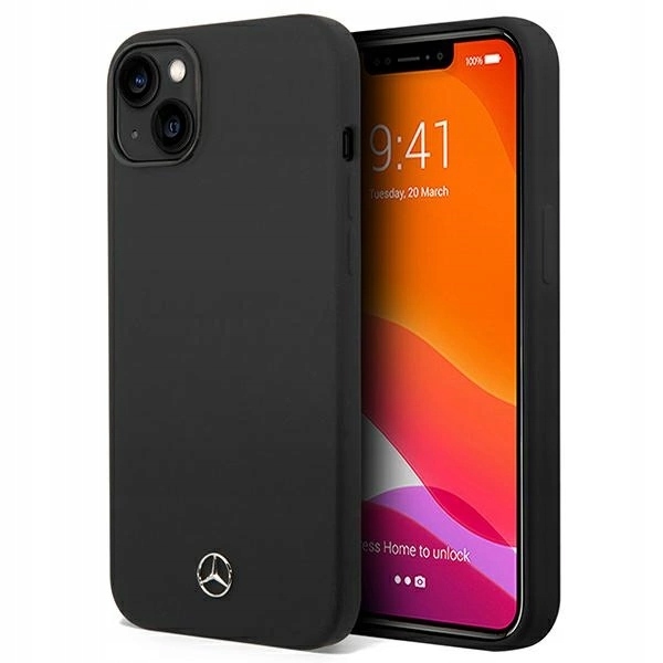 Pouzdro Mercedes Silicone Line pro iPhone 14 Plus černé