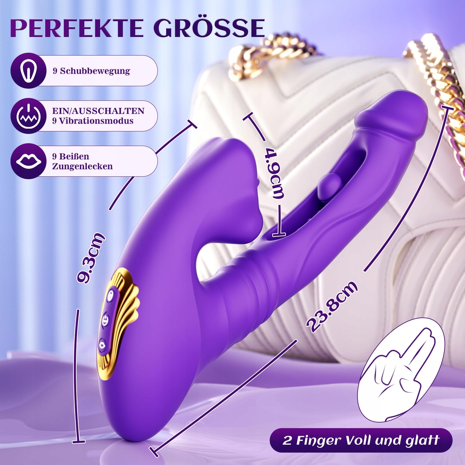 DILDO VIBRATOR Dla Kobiet Z Funkcją Wibracji i Stymulacji G Punktu — miniatura 7