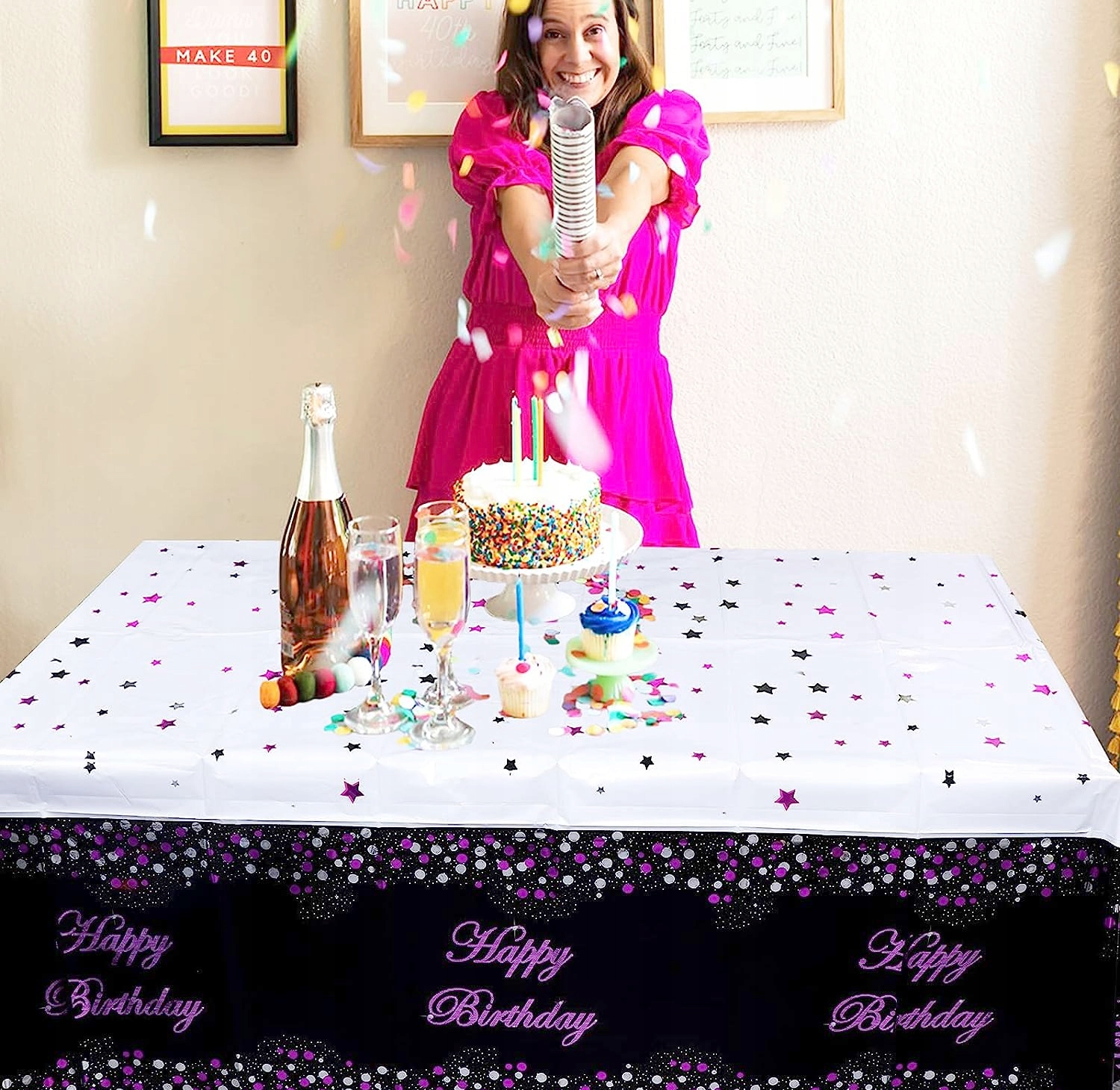 Duży Obrus na Urodziny Happy Birthday 137x183cm EAN (GTIN) 5904094417360