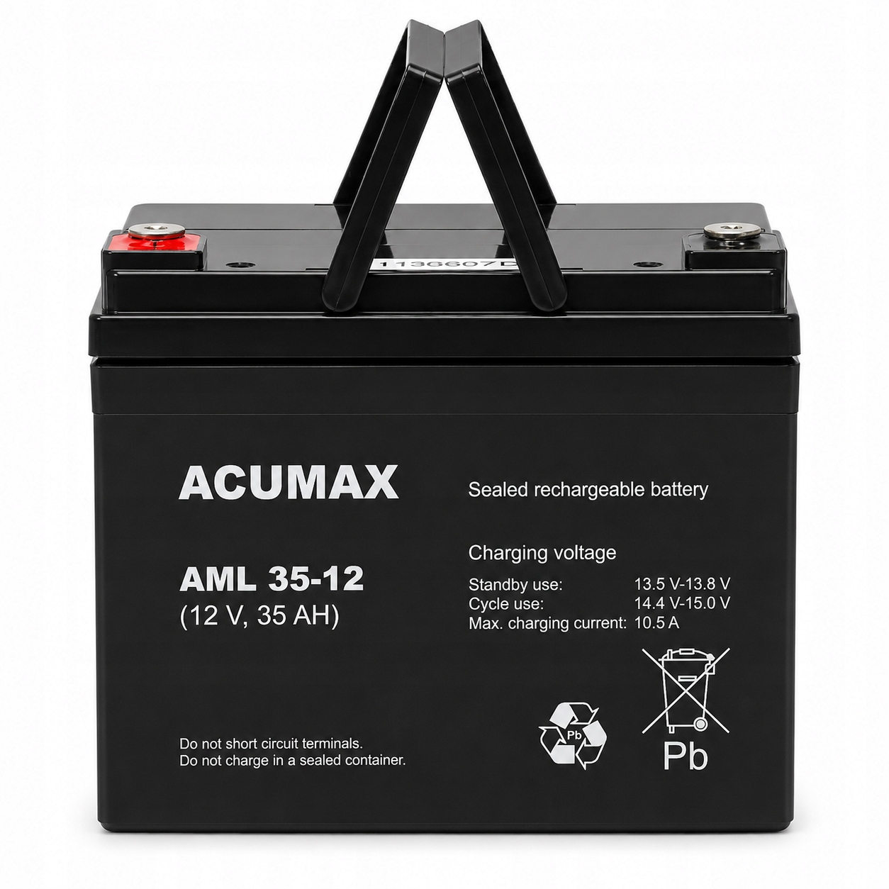 Szczelny akumulator Acumax 12V 35Ah do systemów automatyki przemysłowej Eps