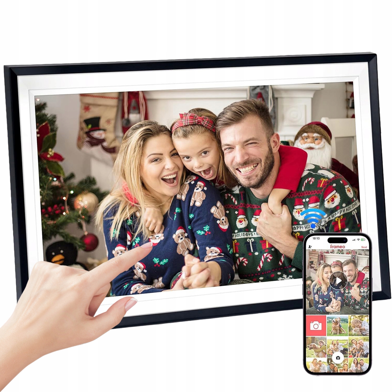 Digitální Rámeček Na Fotografie 15,6" Wi-fi, Dotykový, Aplikace, 32GB Paměť