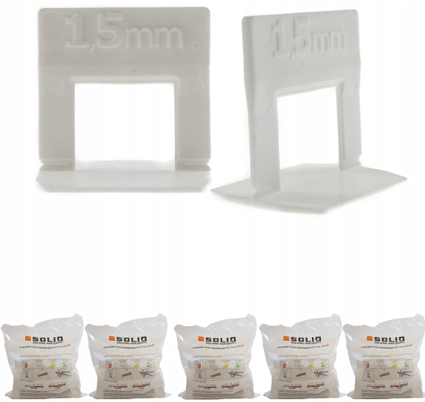 

System Poziomowania Płytek Klipsy 1,5mm 500szt.