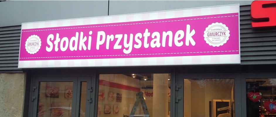 Kaseton / Szyld podświetlany LED, Warszawa Kształt prostokątny