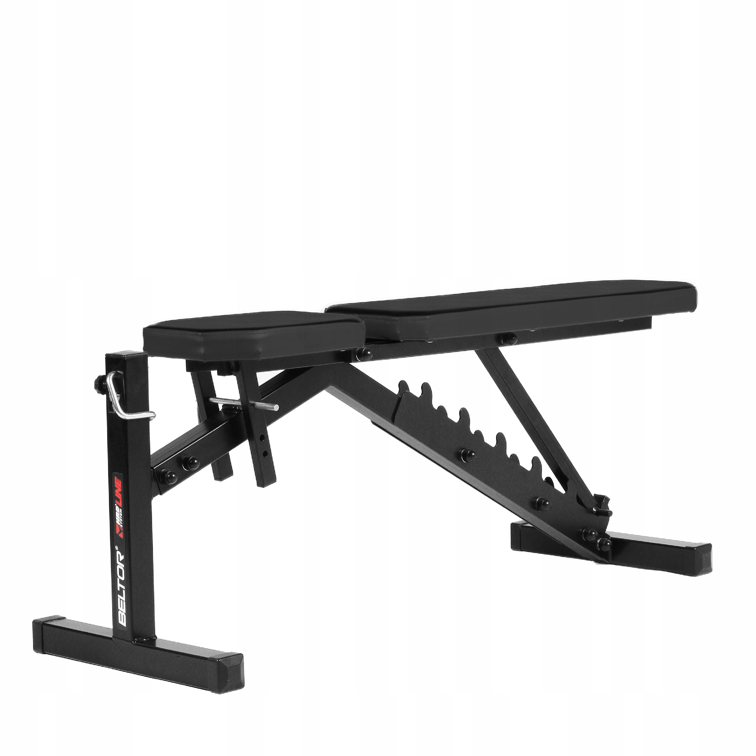 BELTOR ZESTAW ŁAWKA REGULOWANA TRENINGOWA CZARNA + STOJAKI POD GRYF REGUL Kod producenta H0103 H0095