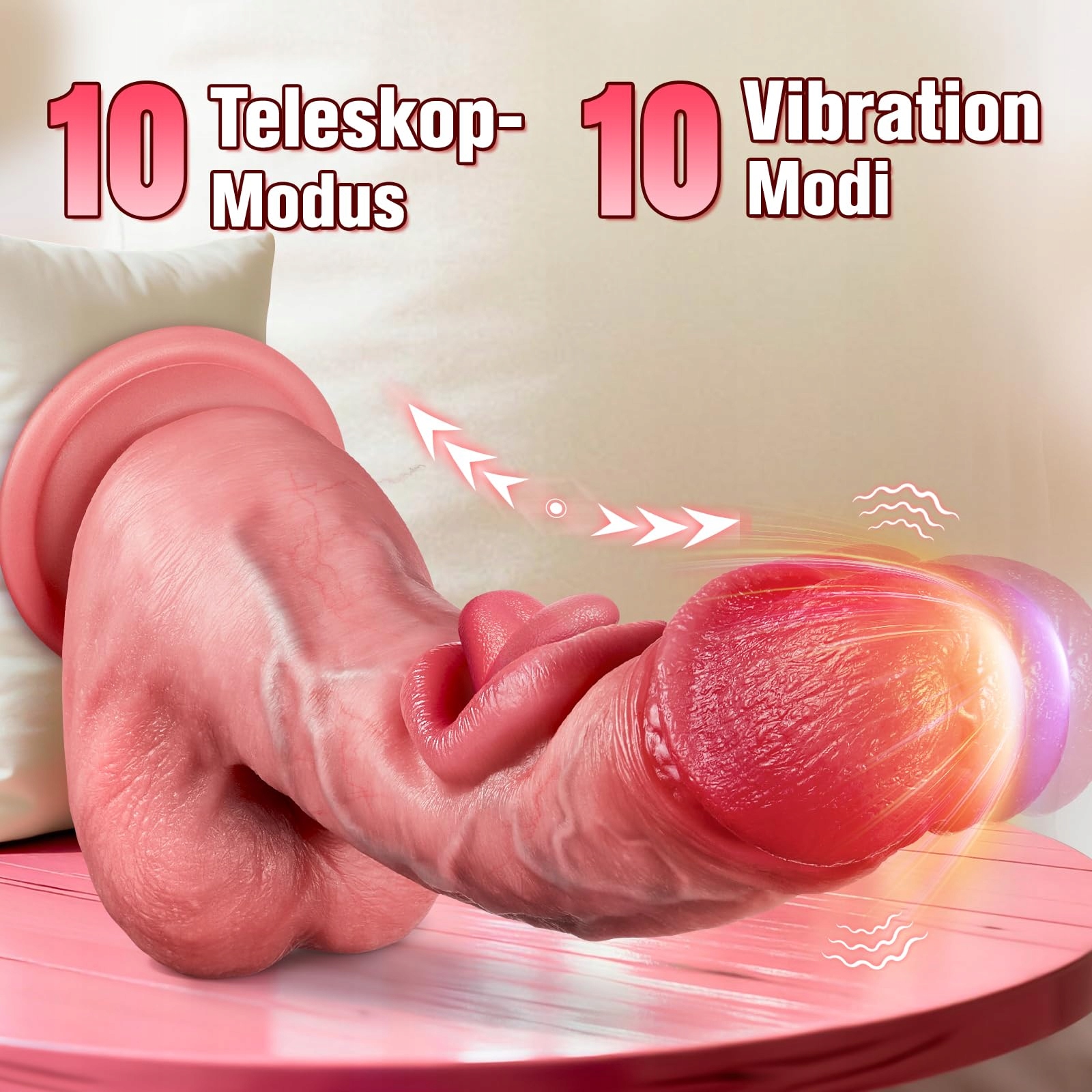 REALISTISCHER Wibrator Dla Kobiet Z 10 Trybami Wibracji I Grzania — miniatura 3