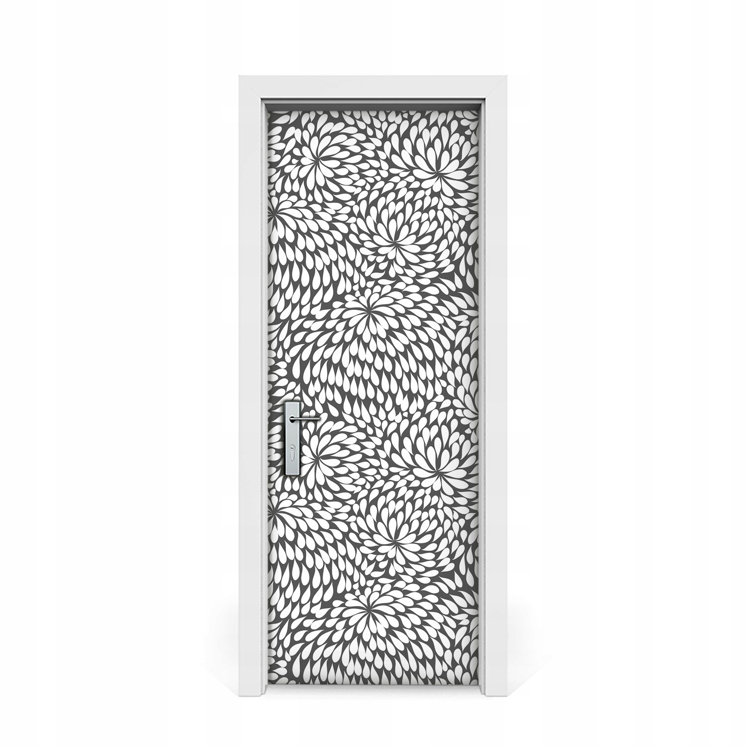 

Naklejka na drzwi okleina Czarny kwiat wzór 75x205