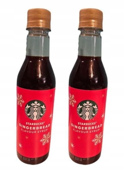 Zestaw 2x Syrop do kawy Starbucks Gingerbread 375 ml Piernikowy, kawa