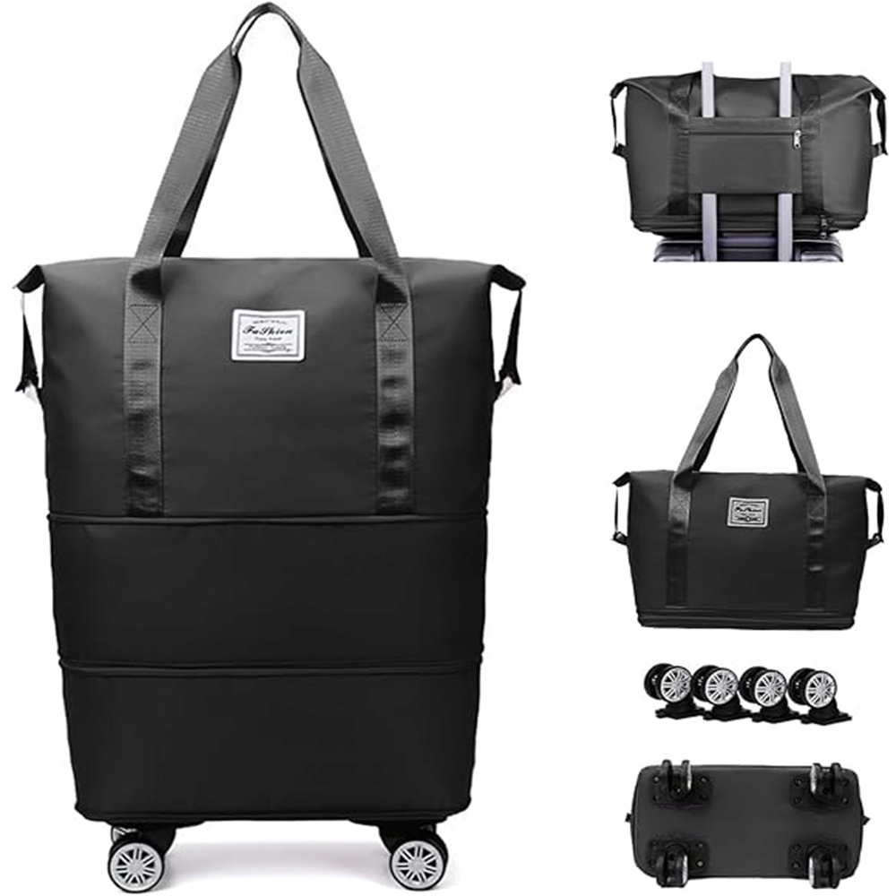 Torba Składana Wielofunkcyjna Na Kółkach Materiałowa Zasuwana Podróżna