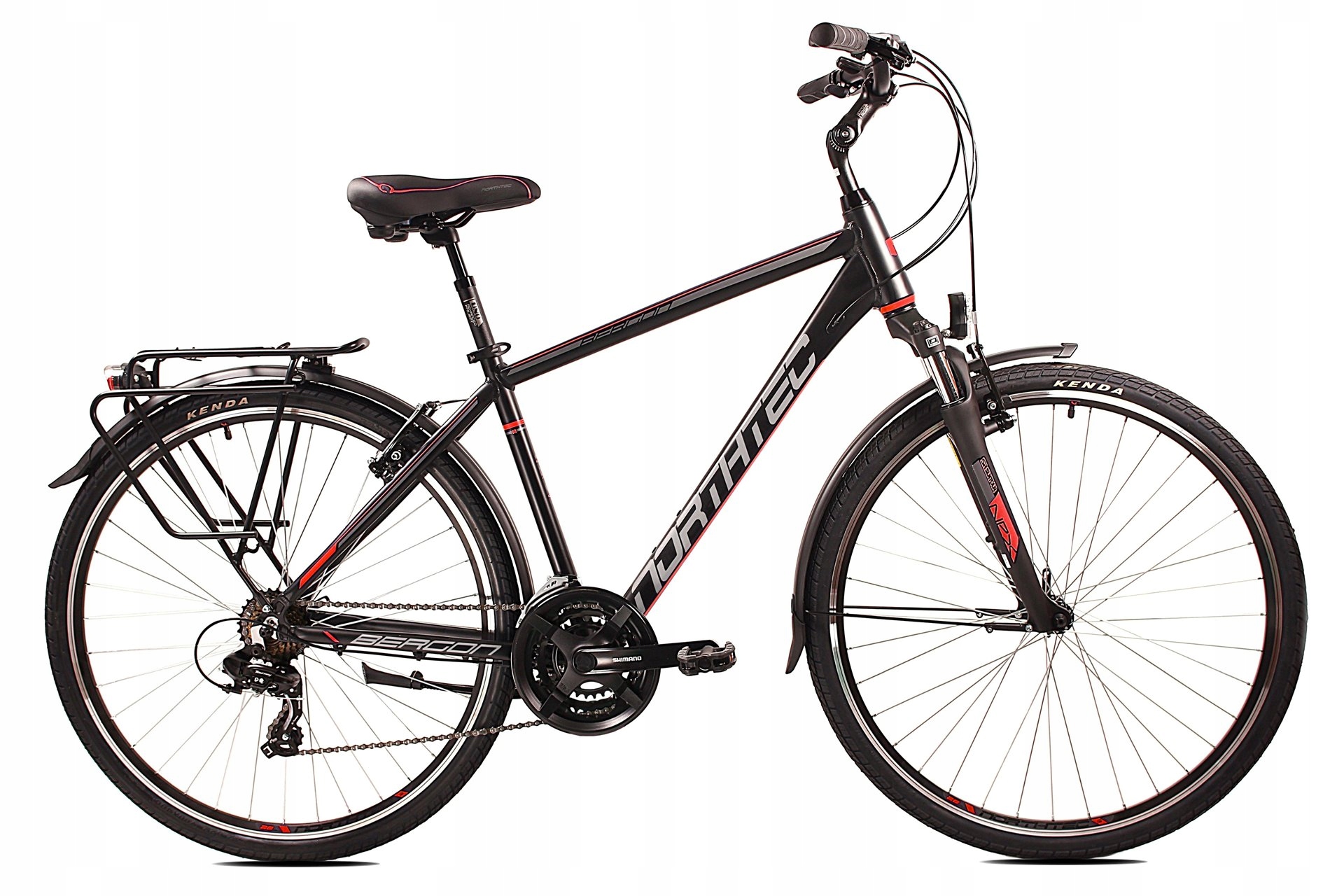 Rower Trekkingowy Northtec Bergon Vb-ac Solidny Czerwony