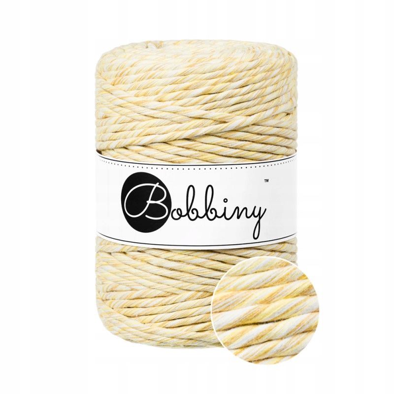 Sznurek do makramy Bobbiny 5 mm Bananowy Shake