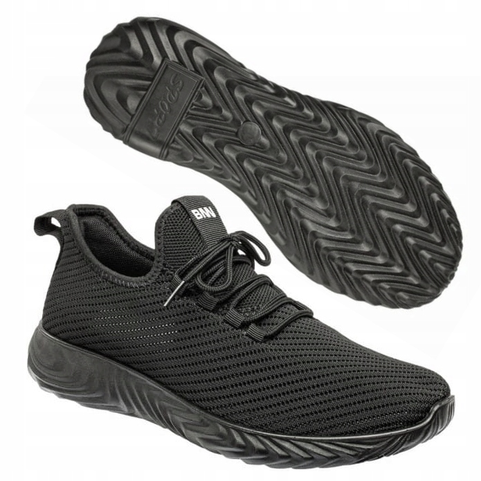 Lekkie Półbuty Letnie Oddychające Rekreacyjne Sportowe Nexo Black Low 48