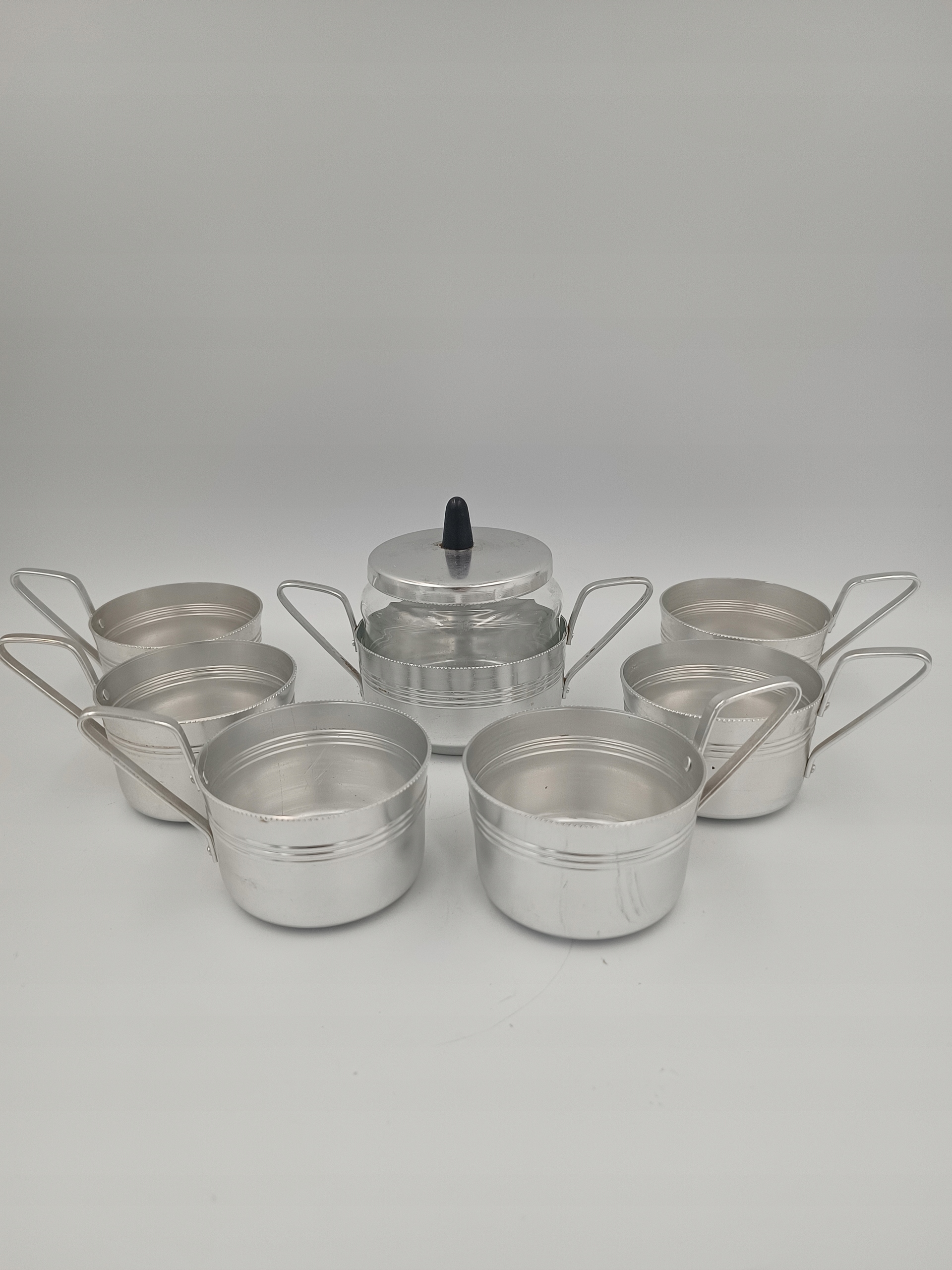 METALOWE KOSZYCZKI NA SZKLANKI Z PRL + CUKIERNICA DW-17 CHORZÓW