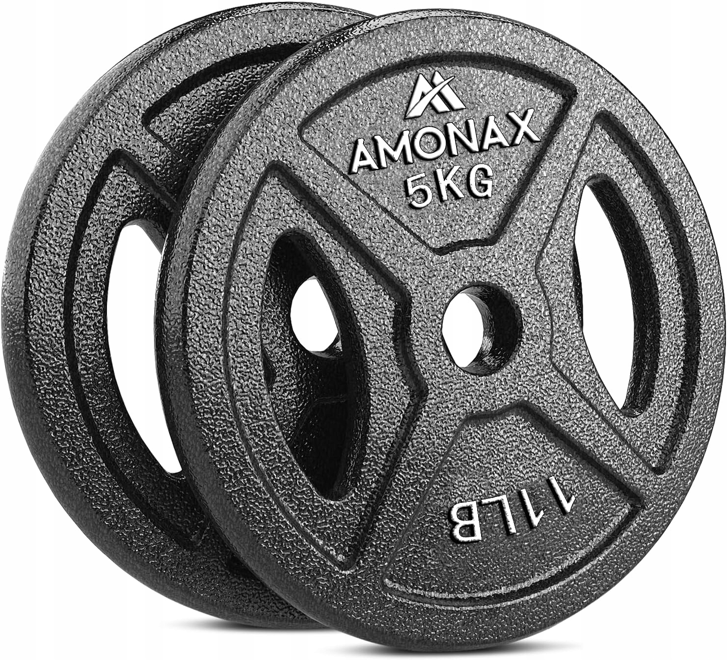 Zestaw Żeliwnych Obciążników 2x5kg Do Sztangi Amonax