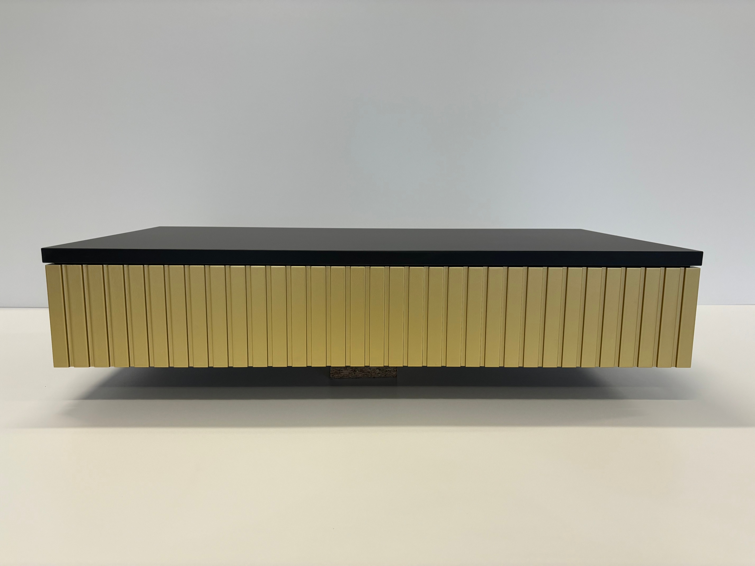 Toaletka konsola szafka biurko RIVA GOLD 80 czarny złoto ryfle szuflada Marka inna