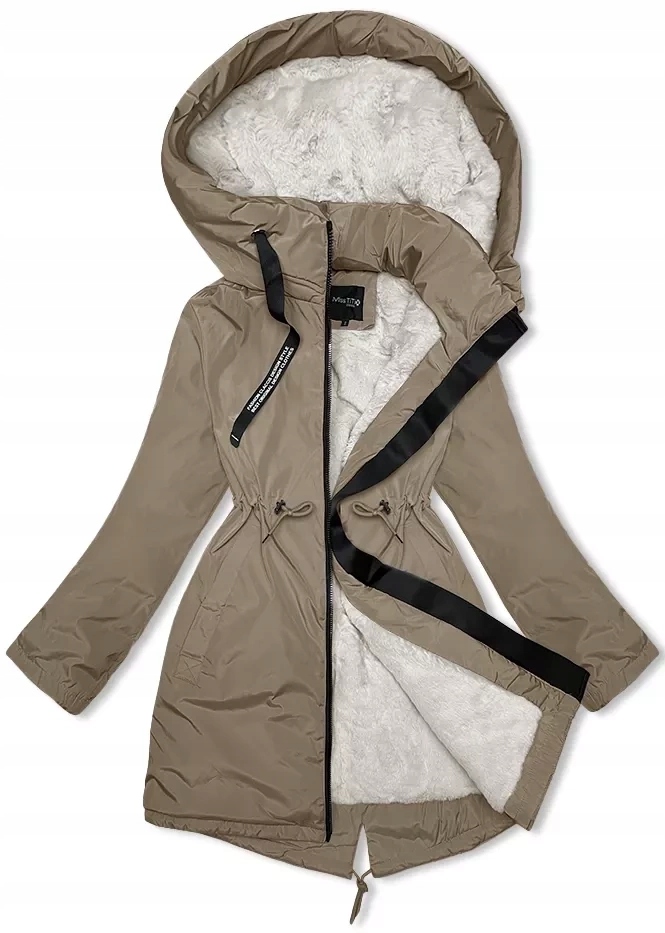 Zimní Bunda Kapuce H-3832 Camel XXL (44)