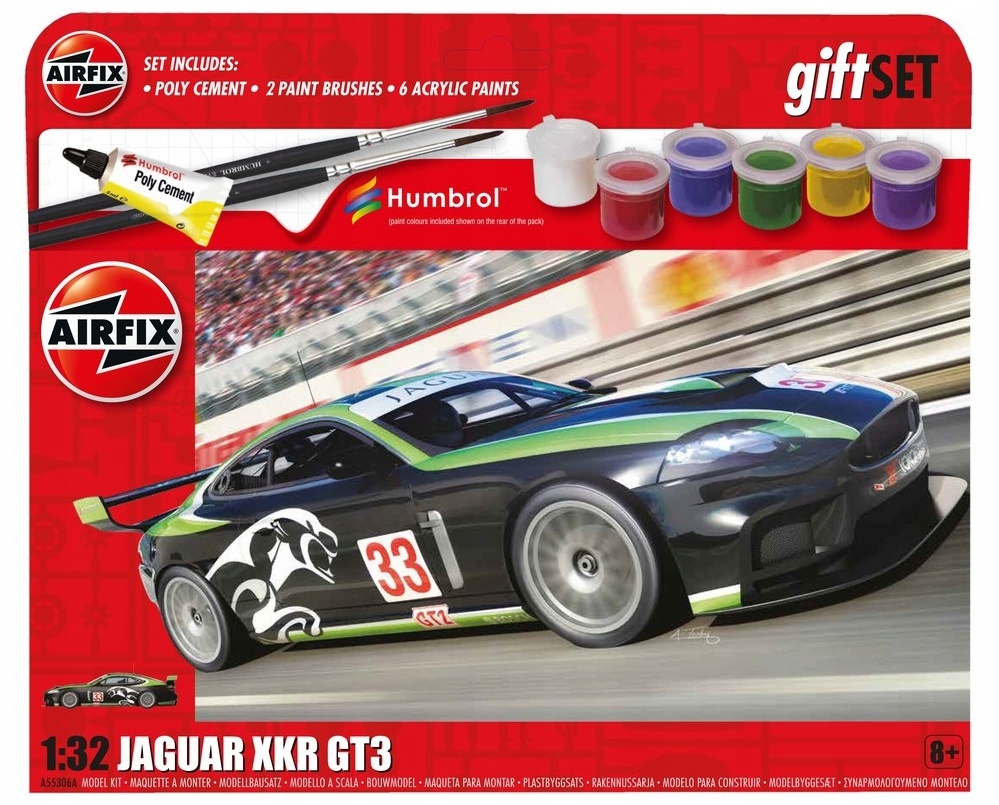 Airfix 55306A Závěsná dárková sada Jaguar Xkr GT3 1:32