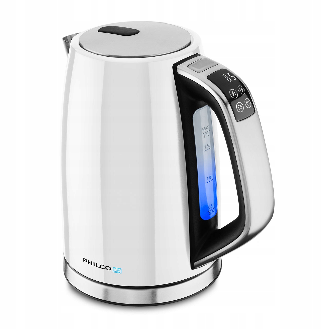 Czajnik z Regulacją Temperatury 1,7L Philco PHWK1701 Biały Połysk Metalowy