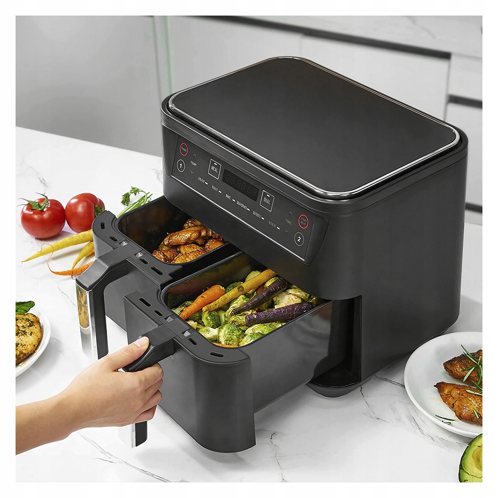 Horkovzdušná fritéza 2x4 l 2460 W