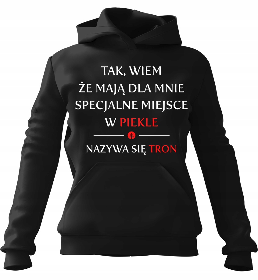 pánská mikina s kapucí Moje místo v pekle Černá Xs Pro něj Chlapa Manžel
