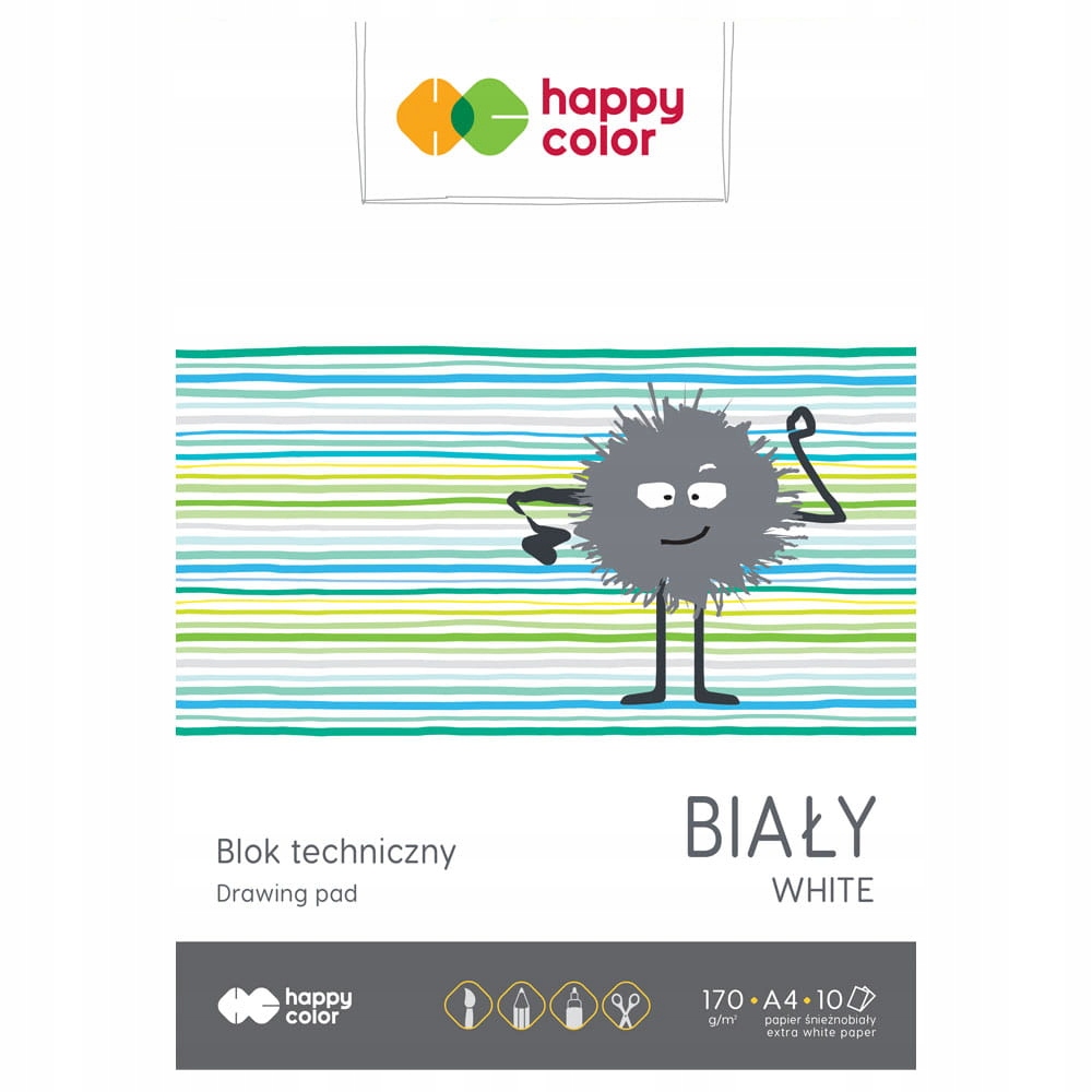 

Blok techniczny Happy Color A4, 170 g, 10 ark.