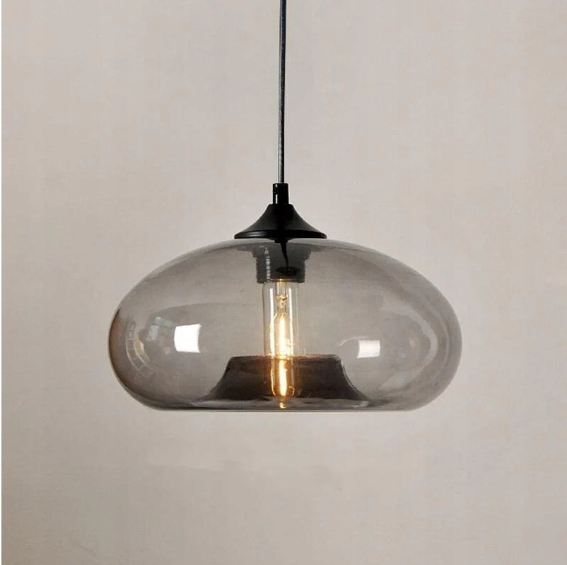 Lampa wisząca Vintage Industrial E27 szklana lampa