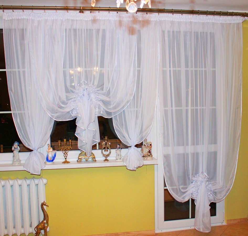 Firank Balkon BOMBKA BIAŁA 600/220 Firanki KRESZ Typ klasyczna